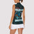 Singapore Women Sleeveless Polo Shirt with National Icons and Majulah Singapura Script