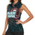 Singapore Women Sleeveless Polo Shirt with National Icons and Majulah Singapura Script
