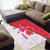 Singapore Area Rug with Orchid Flower Design and National Flag Motif