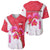 Singapore Baseball Jersey with Orchid Flower Design and National Flag Motif