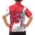 Singapore Family Matching Long Sleeve Bodycon Dress and Hawaiian Shirt with Orchid Flower Design and National Flag Motif