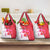 Singapore Grocery Bag with Orchid Flower Design and National Flag Motif