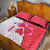 Singapore Quilt Bed Set with Orchid Flower Design and National Flag Motif