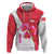 Singapore Zip Hoodie with Orchid Flower Design and National Flag Motif