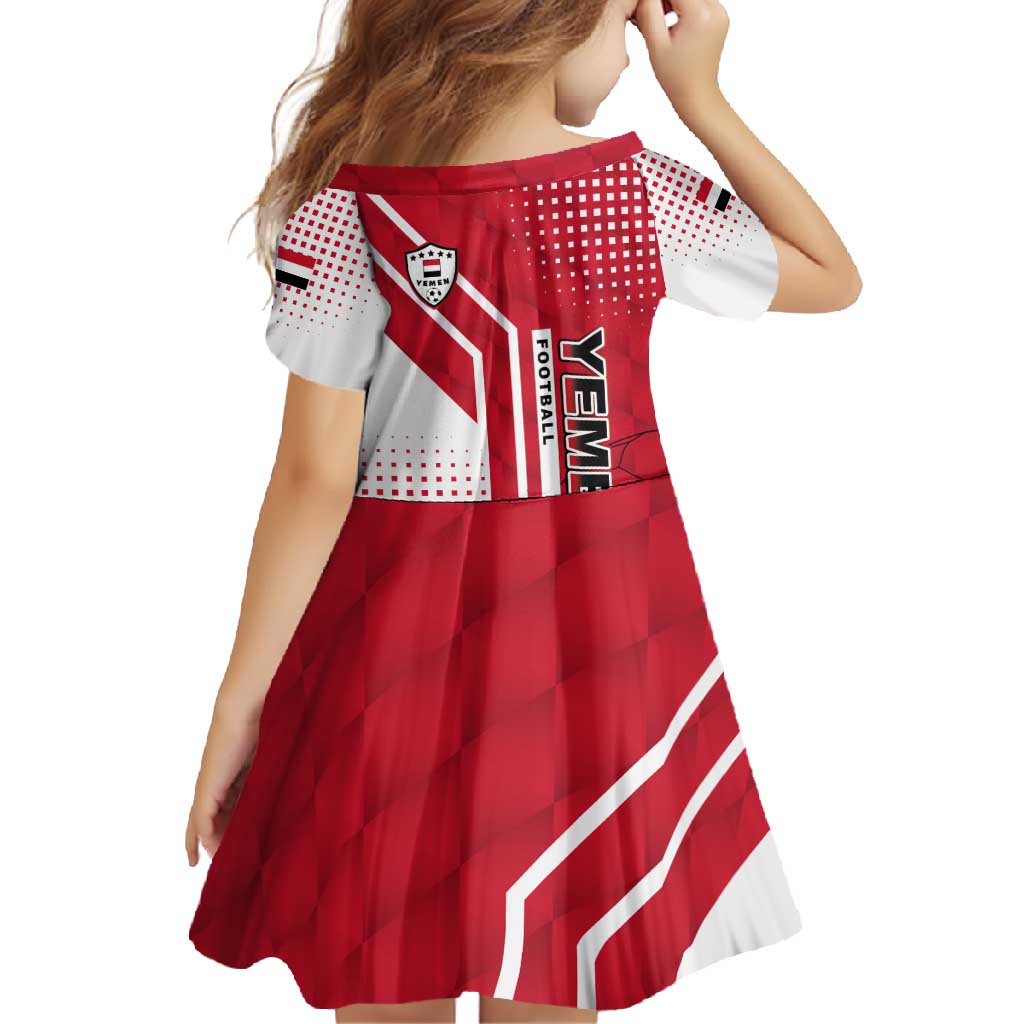 Yemen Football Family Matching Off Shoulder Maxi Dress and Hawaiian Shirt with Red and White Flag Design