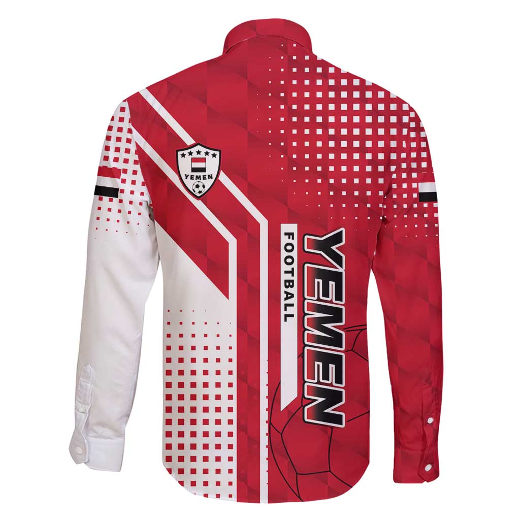 Yemen Football Family Matching Puletasi and Hawaiian Shirt with Red and White Flag Design