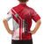 Yemen Football Family Matching Summer Maxi Dress and Hawaiian Shirt with Red and White Flag Design