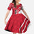 Yemen Football Family Matching Summer Maxi Dress and Hawaiian Shirt with Red and White Flag Design