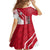 Yemen Football Family Matching Summer Maxi Dress and Hawaiian Shirt with Red and White Flag Design