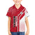 Yemen Football Family Matching Summer Maxi Dress and Hawaiian Shirt with Red and White Flag Design