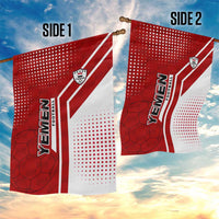 Yemen Football Garden Flag with Red and White Flag Design