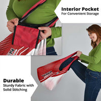 Yemen Football Grocery Bag with Red and White Flag Design