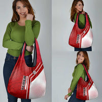 Yemen Football Grocery Bag with Red and White Flag Design