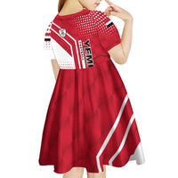 Yemen Football Kid Short Sleeve Dress with Red and White Flag Design