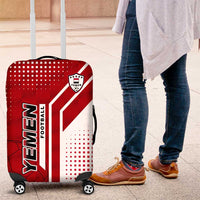 Yemen Football Luggage Cover with Red and White Flag Design