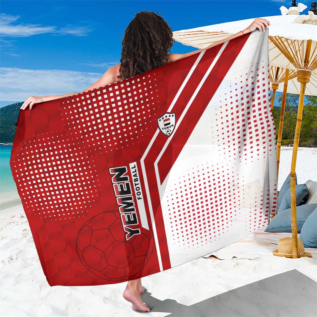 Yemen Football Sarong with Red and White Flag Design