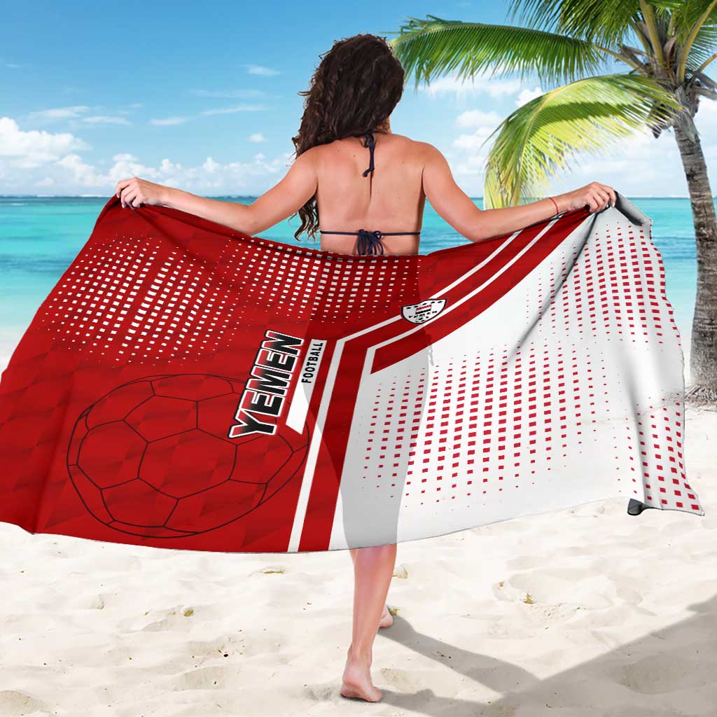 Yemen Football Sarong with Red and White Flag Design