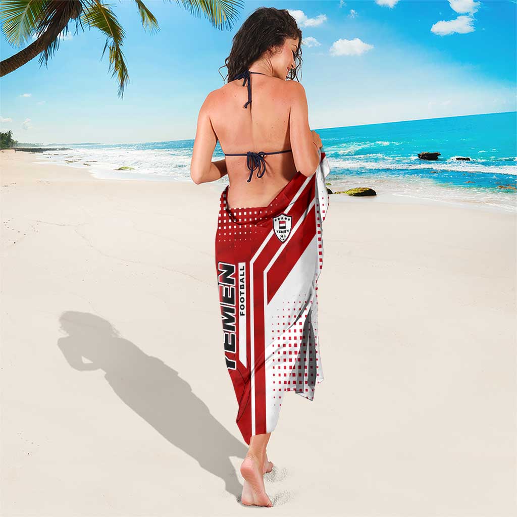 Yemen Football Sarong with Red and White Flag Design