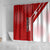 Yemen Football Shower Curtain with Red and White Flag Design