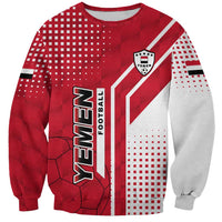 Yemen Football Sweatshirt with Red and White Flag Design