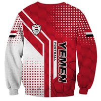 Yemen Football Sweatshirt with Red and White Flag Design