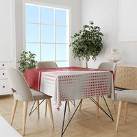 Yemen Football Tablecloth with Red and White Flag Design