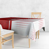 Yemen Football Tablecloth with Red and White Flag Design