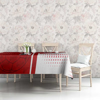 Yemen Football Tablecloth with Red and White Flag Design