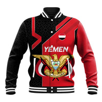 Yemen Eagle Emblem Baseball Jacket with National Flag and Map Design