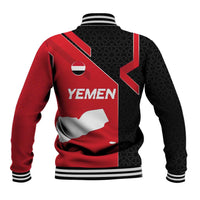 Yemen Eagle Emblem Baseball Jacket with National Flag and Map Design