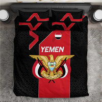 Yemen Eagle Emblem Bedding Set with National Flag and Map Design