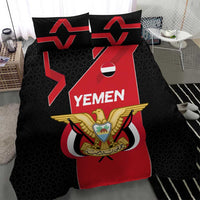 Yemen Eagle Emblem Bedding Set with National Flag and Map Design