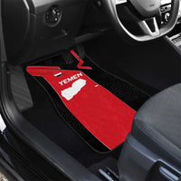 Yemen Eagle Emblem Car Mats with National Flag and Map Design