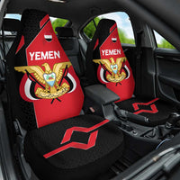 Yemen Eagle Emblem Car Seat Cover with National Flag and Map Design