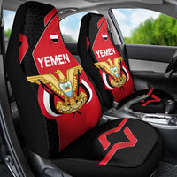 Yemen Eagle Emblem Car Seat Cover with National Flag and Map Design