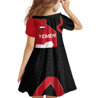 Yemen Eagle Emblem Family Matching Long Sleeve Bodycon Dress and Hawaiian Shirt with National Flag and Map Design