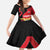 Yemen Eagle Emblem Family Matching Off The Shoulder Long Sleeve Dress and Hawaiian Shirt with National Flag and Map Design