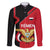 Yemen Eagle Emblem Family Matching Off Shoulder Short Dress and Hawaiian Shirt with National Flag and Map Design