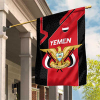Yemen Eagle Emblem Garden Flag with National Flag and Map Design