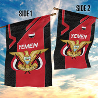 Yemen Eagle Emblem Garden Flag with National Flag and Map Design