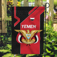 Yemen Eagle Emblem Garden Flag with National Flag and Map Design