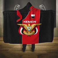 Yemen Eagle Emblem Hooded Blanket with National Flag and Map Design