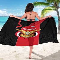 Yemen Eagle Emblem Sarong with National Flag and Map Design