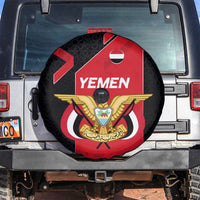 Yemen Eagle Emblem Spare Tire Cover with National Flag and Map Design
