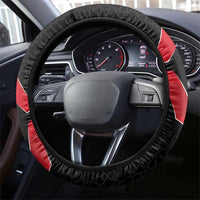 Yemen Eagle Emblem Steering Wheel Cover with National Flag and Map Design