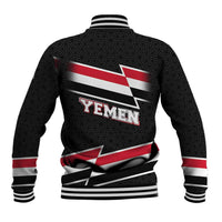 Yemen Baseball Jacket with National Eagle Emblem and Flag Stripe Design