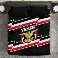Yemen Bedding Set with National Eagle Emblem and Flag Stripe Design