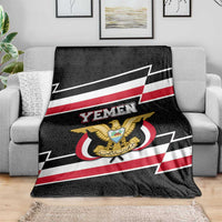 Yemen Blanket with National Eagle Emblem and Flag Stripe Design