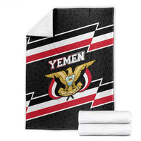 Yemen Blanket with National Eagle Emblem and Flag Stripe Design