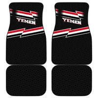 Yemen Car Mats with National Eagle Emblem and Flag Stripe Design